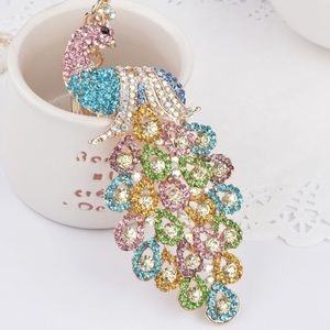 COPY - Crystal peacock keychain